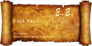 Eipl Emil névjegykártya